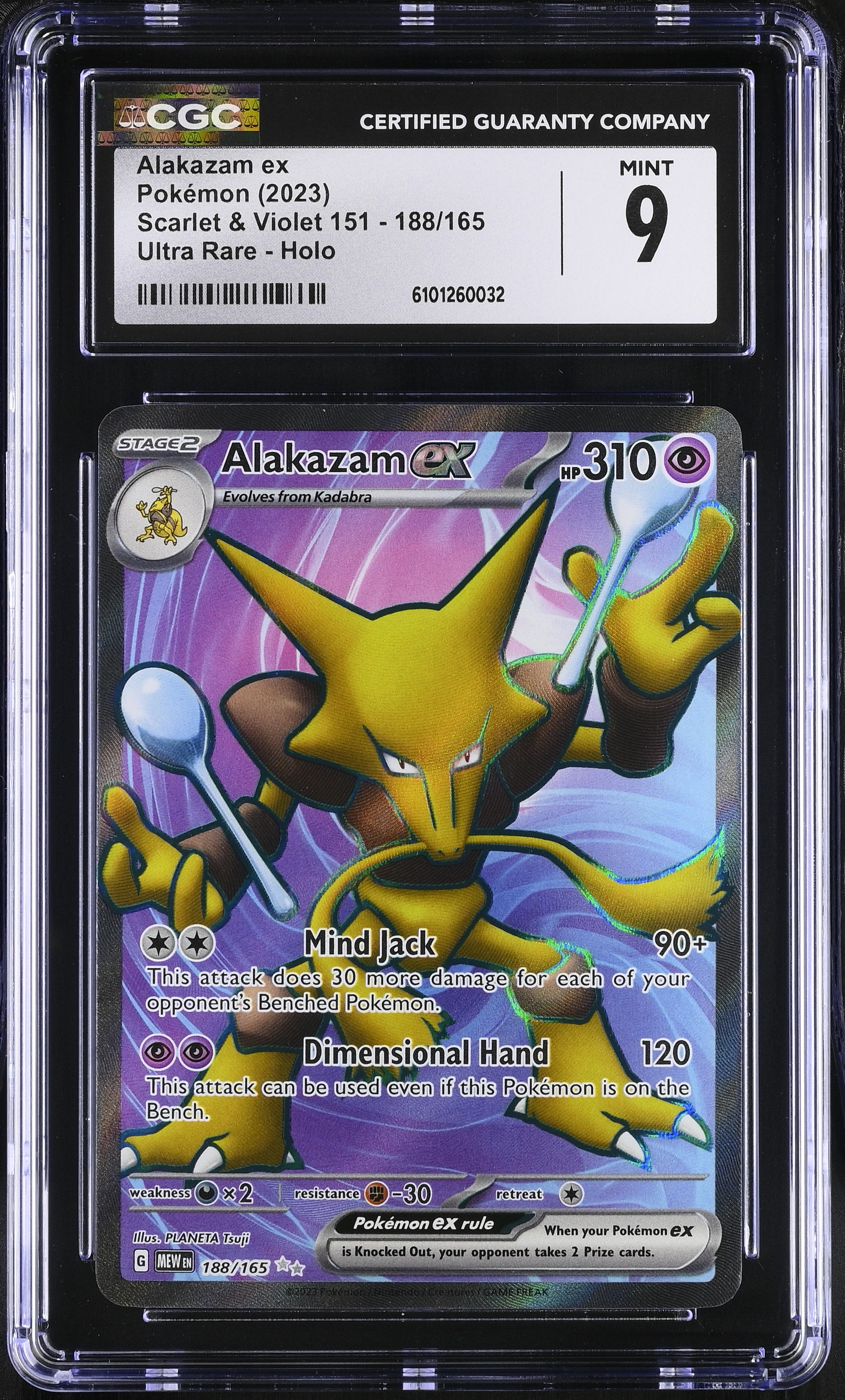 Alakazam ex - MEW 188 - English - CGC 9 
