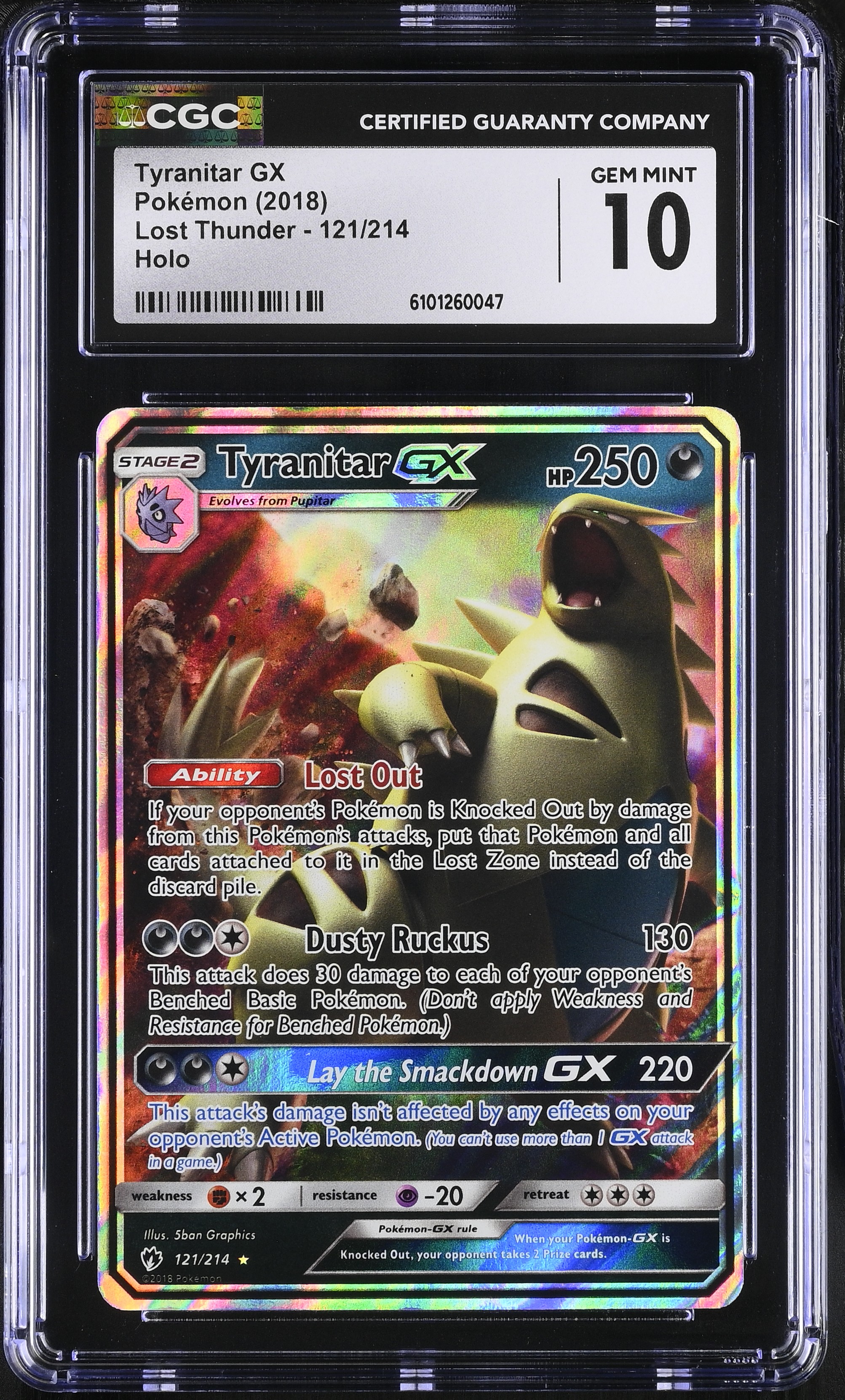 Tyranitar GX - LOT 121 - English - CGC 10 