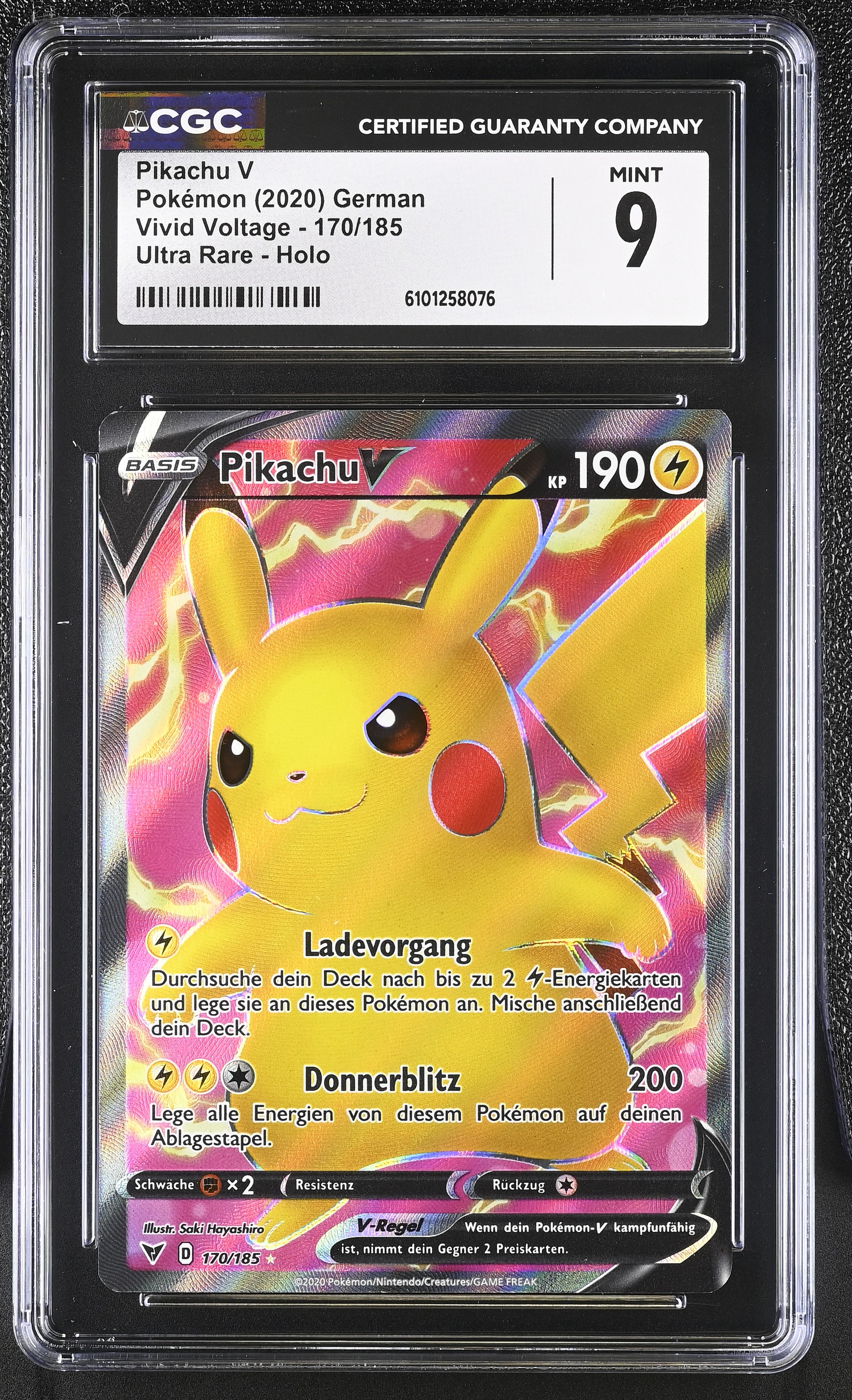 Pikachu V - VIV 170 - German - CGC 9 