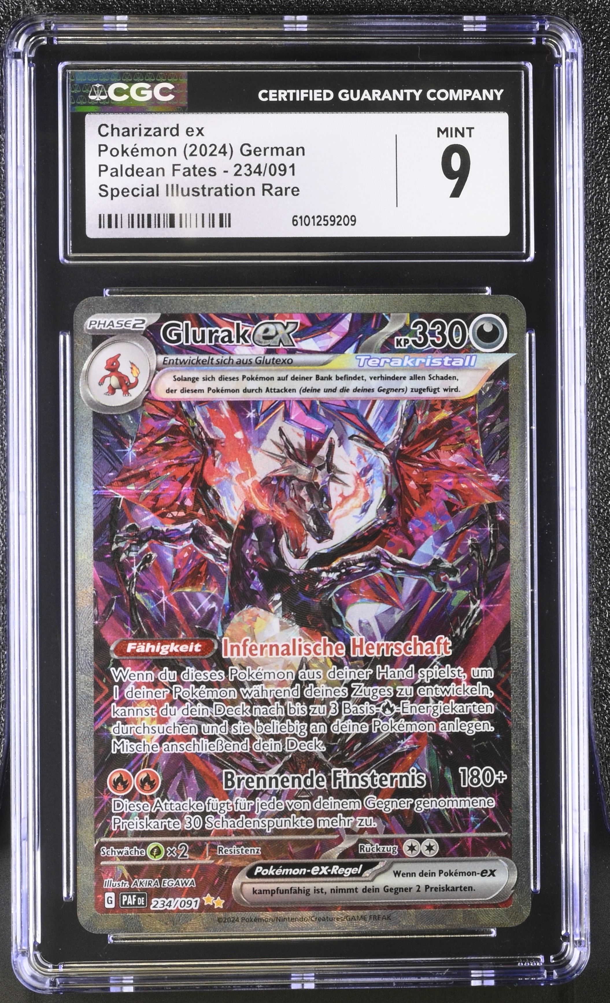 Charizard ex - PAF 234 - German - CGC 9 