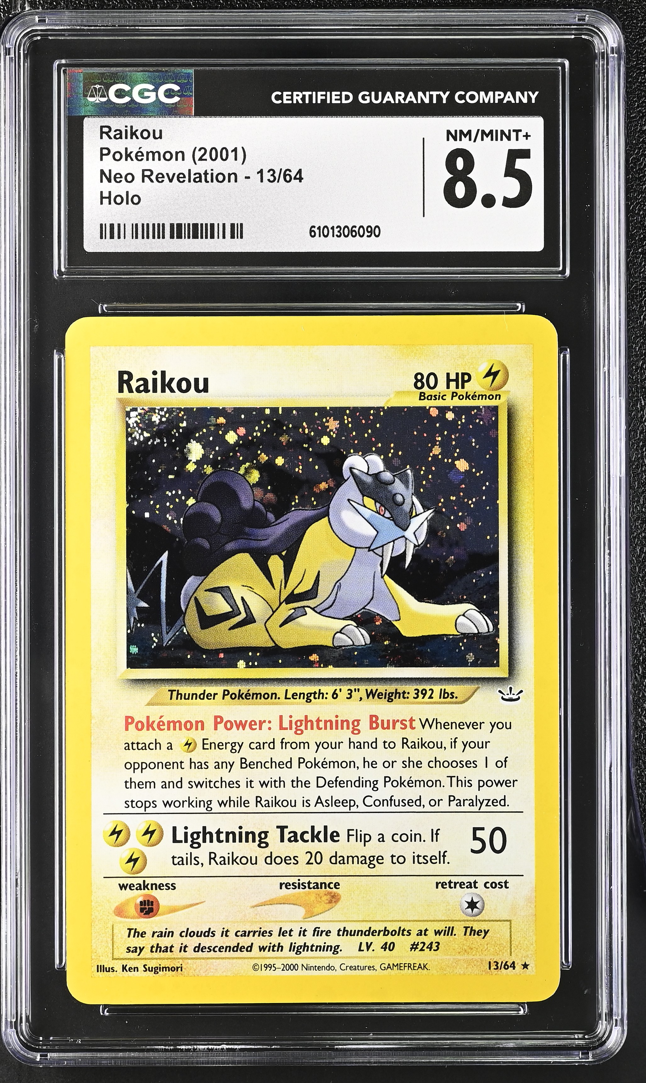 Raikou (Holo) - NR 13 - English - CGC 8.5 
