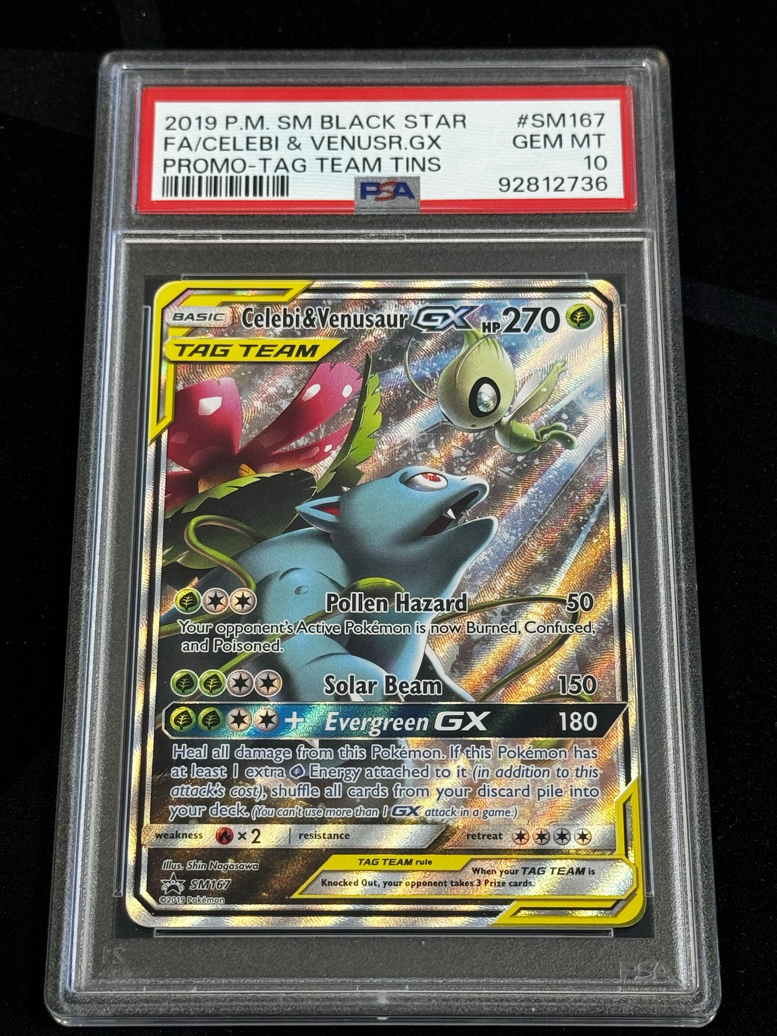 Celebi & Venusaur GX - SM 167 - English - PSA 10