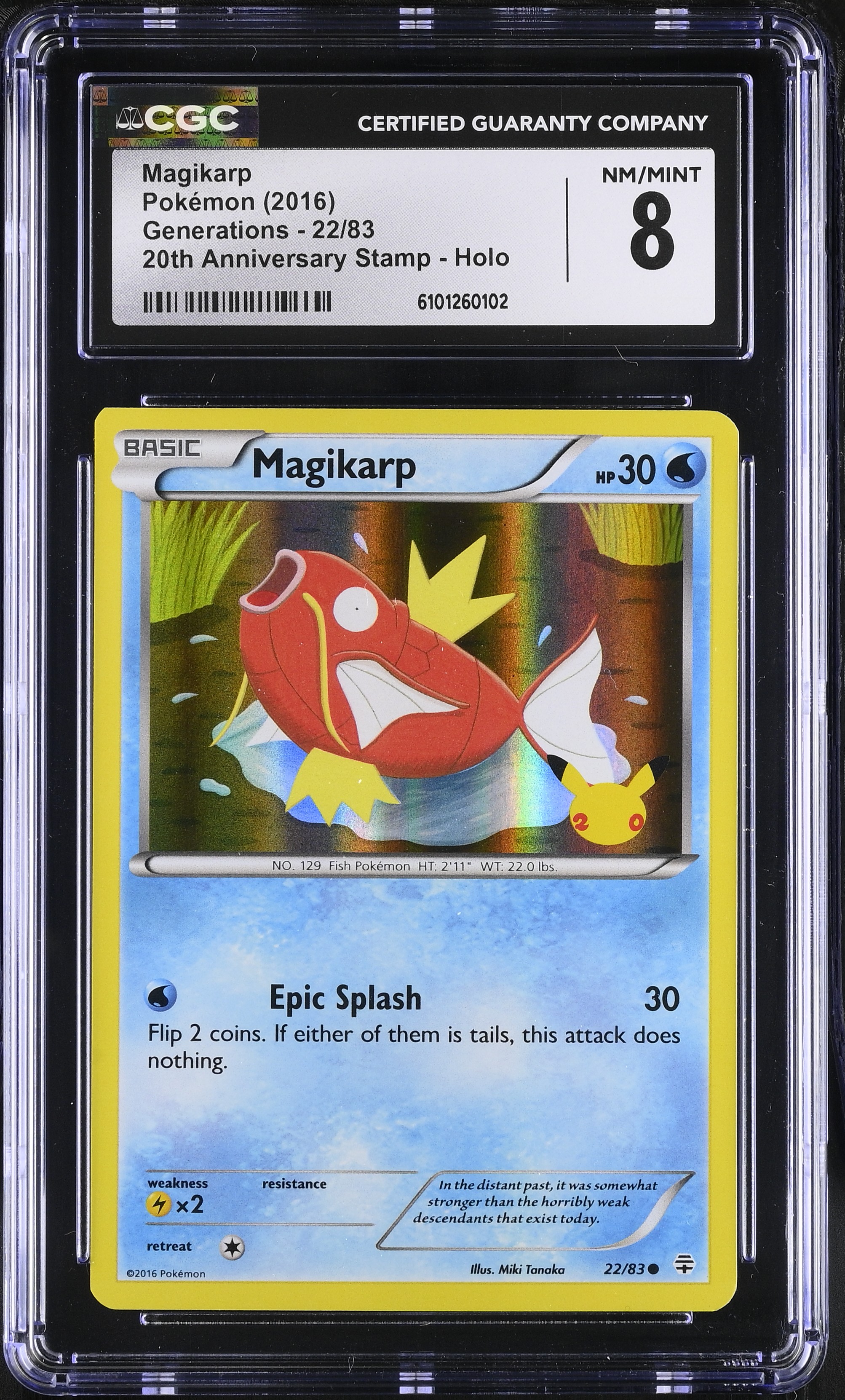 Magikarp  - GEN 22 - English - CGC 8 