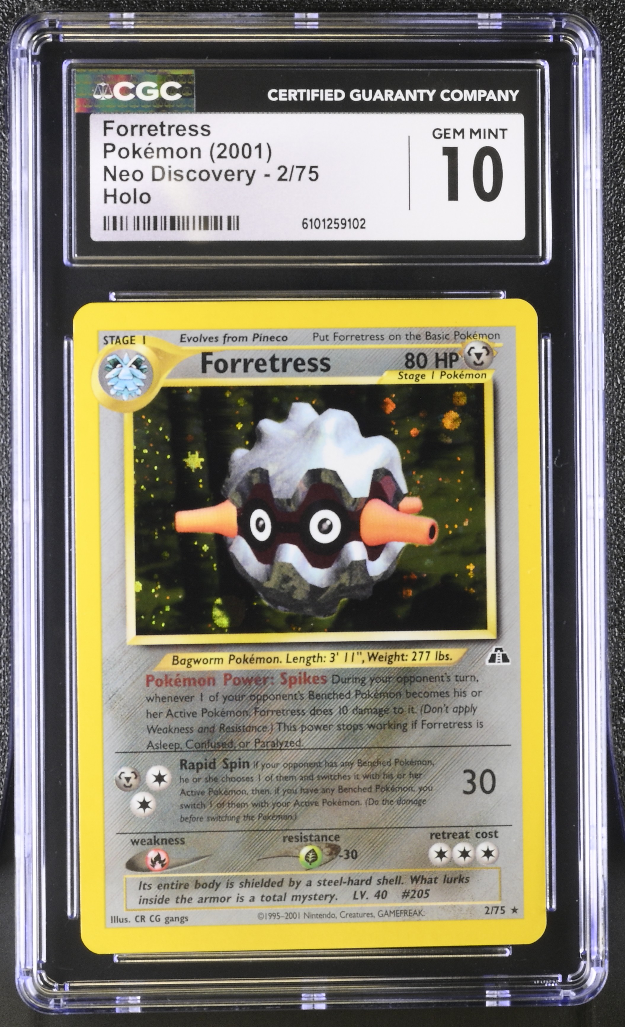 Forretress (Holo) - NDI 2 - English - CGC 10 