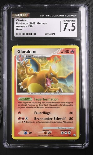 Charizard Lv.60 - AR 1 - German - CGC 7.5 