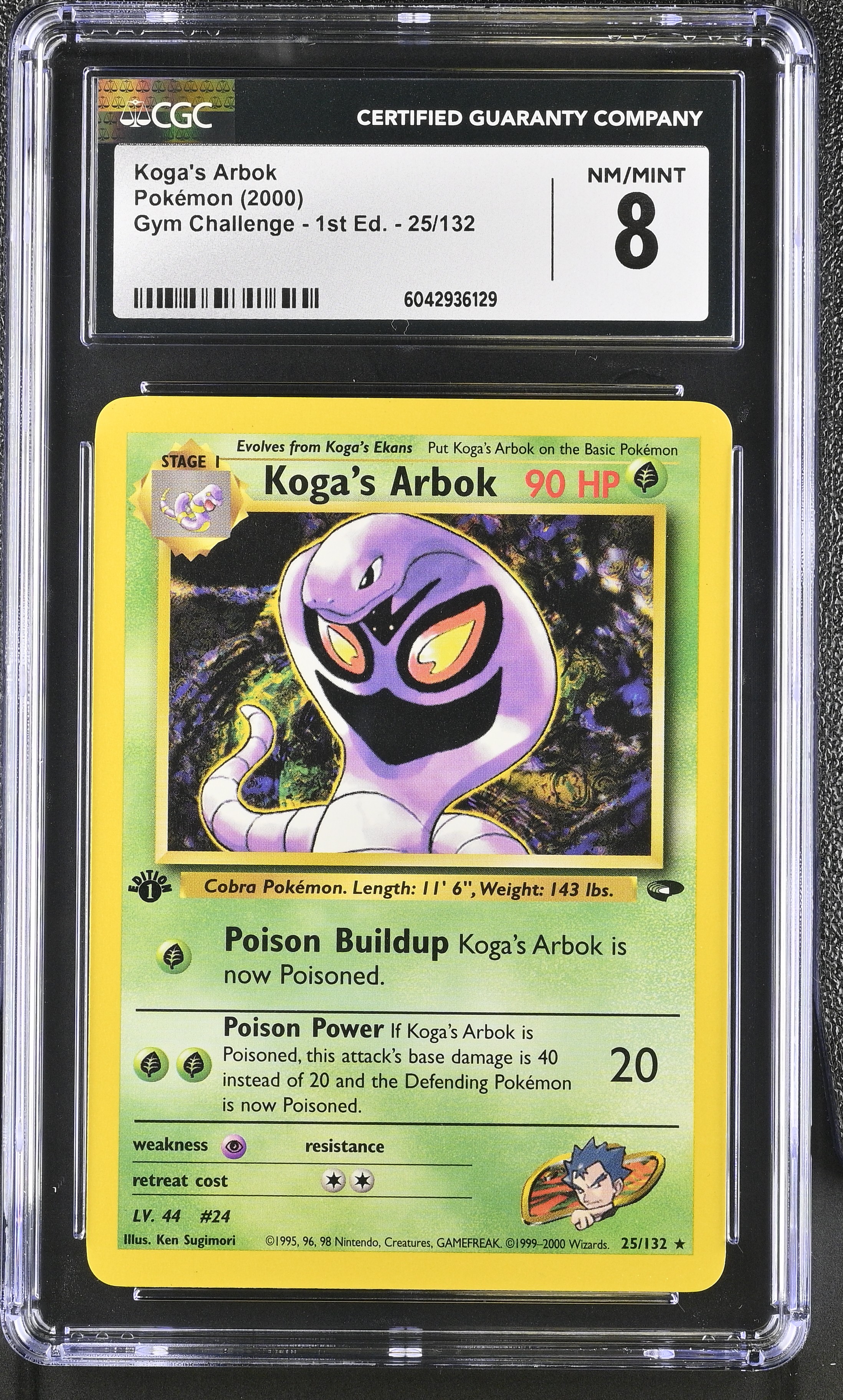 Koga's Arbok - GC 25 - English - CGC 8 