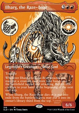 Ilharg the Raze Boar (V.1) - Secret Lair Drop Series October Superdrop 2021 