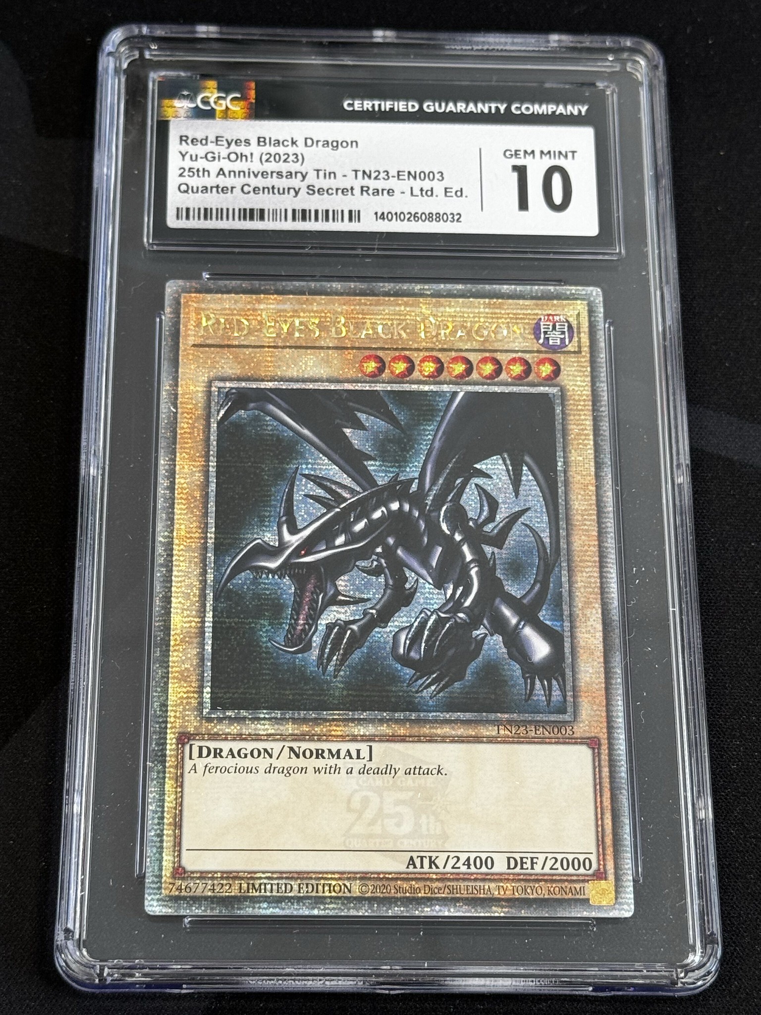 Red Eyes Black Dragon - TN23 3 - English - CGC 10