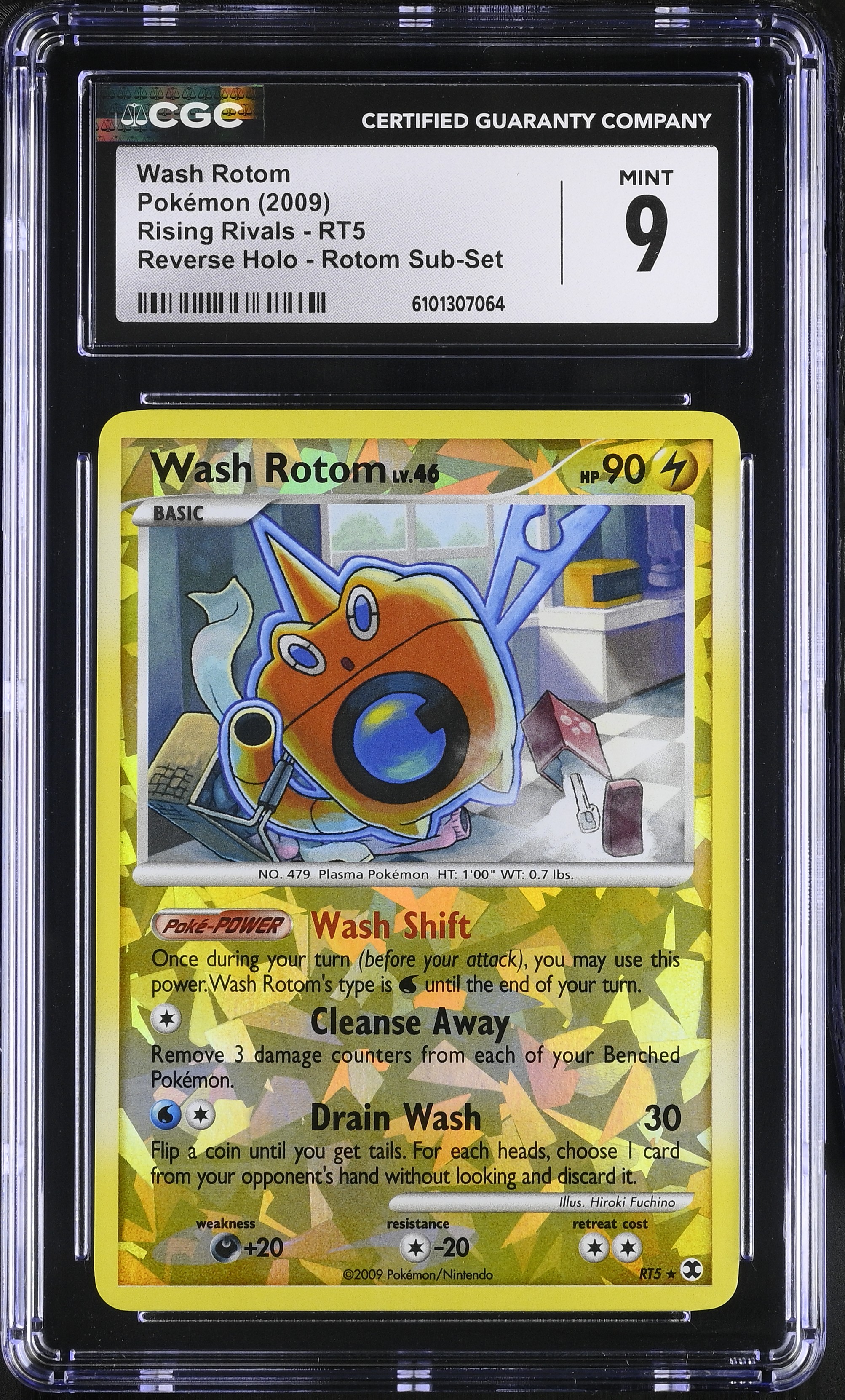 Wash Rotom Lv. 46 - RR 5 - English - CGC 9 