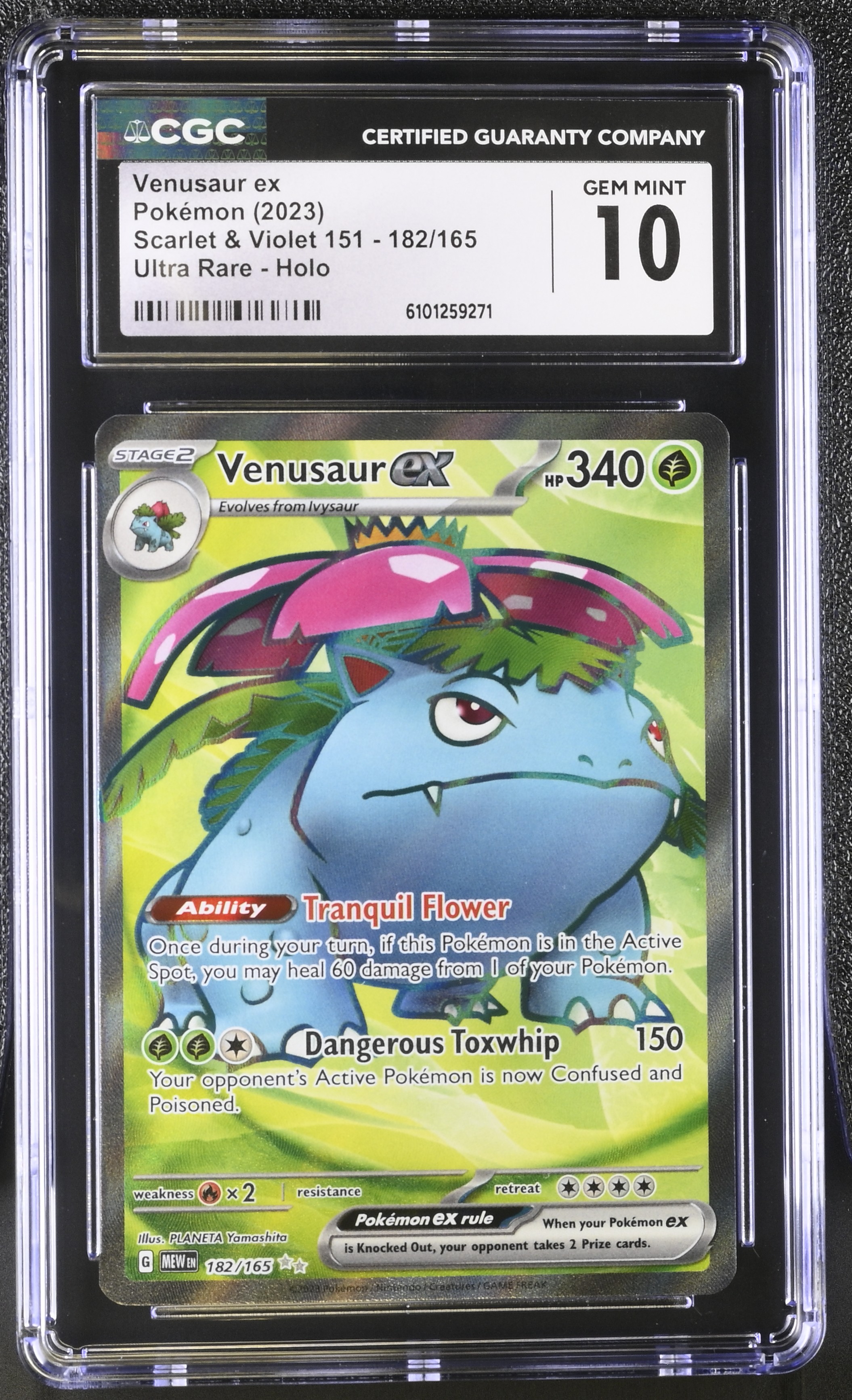Venusaur ex - MEW 182 - English - CGC 10 