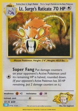Lt. Surges Raticate 