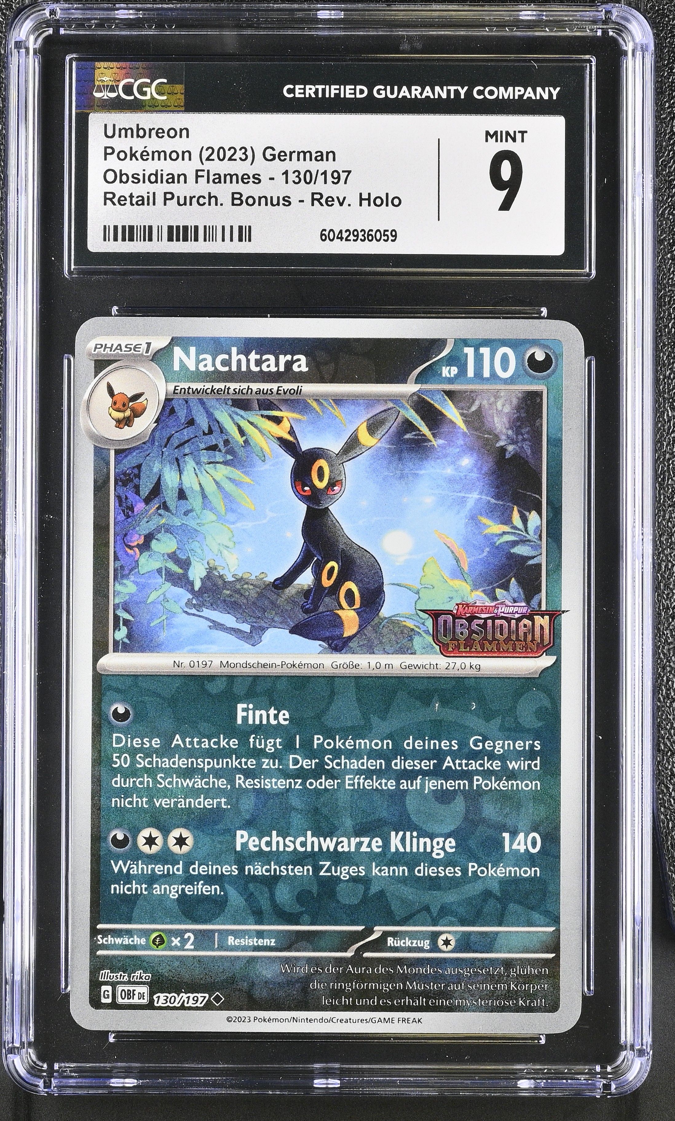 Umbreon - OBF 130 - German - CGC 9 
